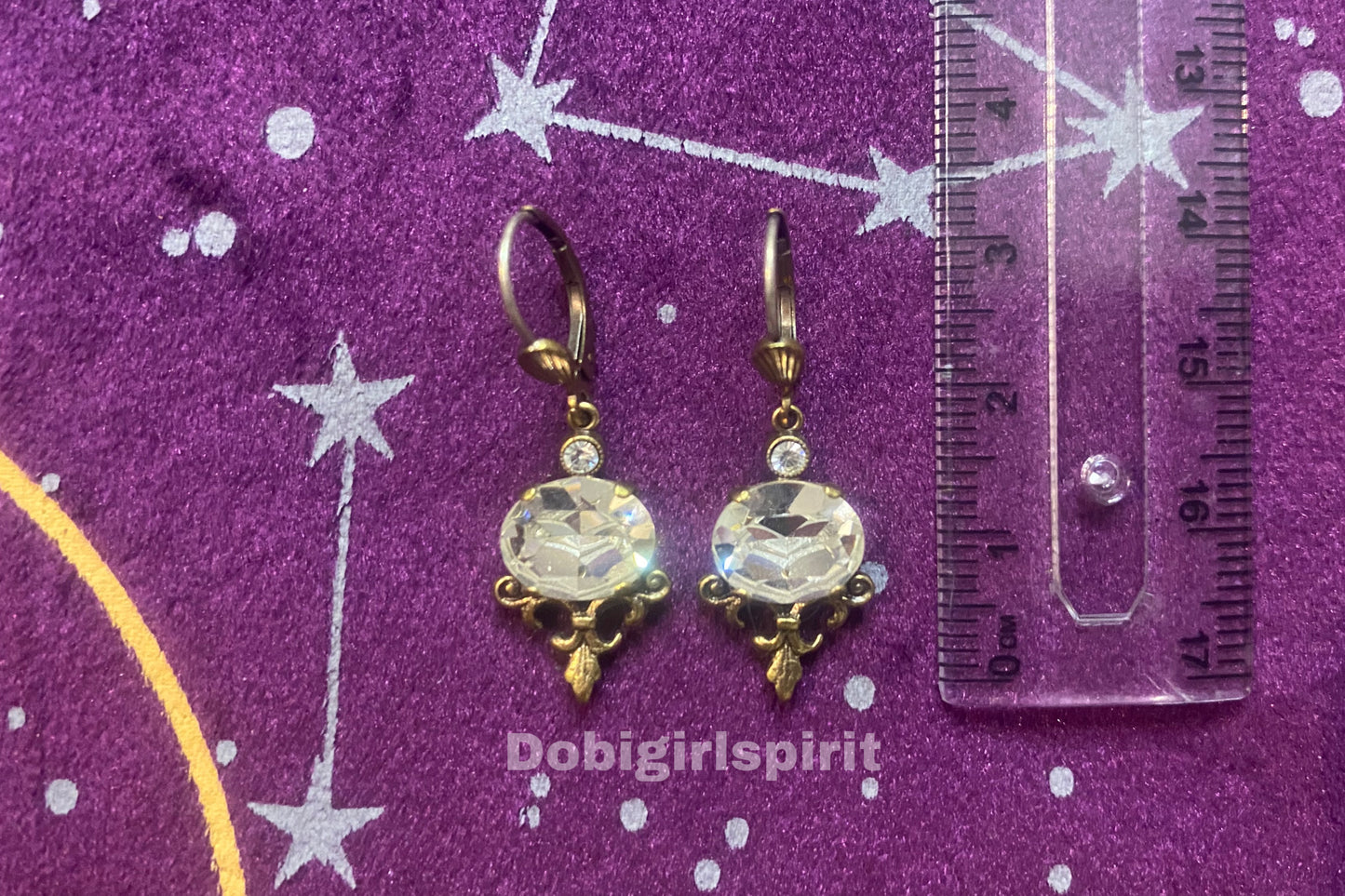 Bergkristall mit Brillant Ohrringe